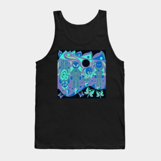 mayan ufo atlante ecopop pattern Tank Top